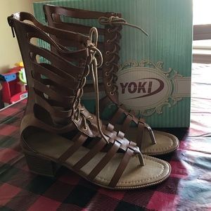 Murphy gladiator sandals.
